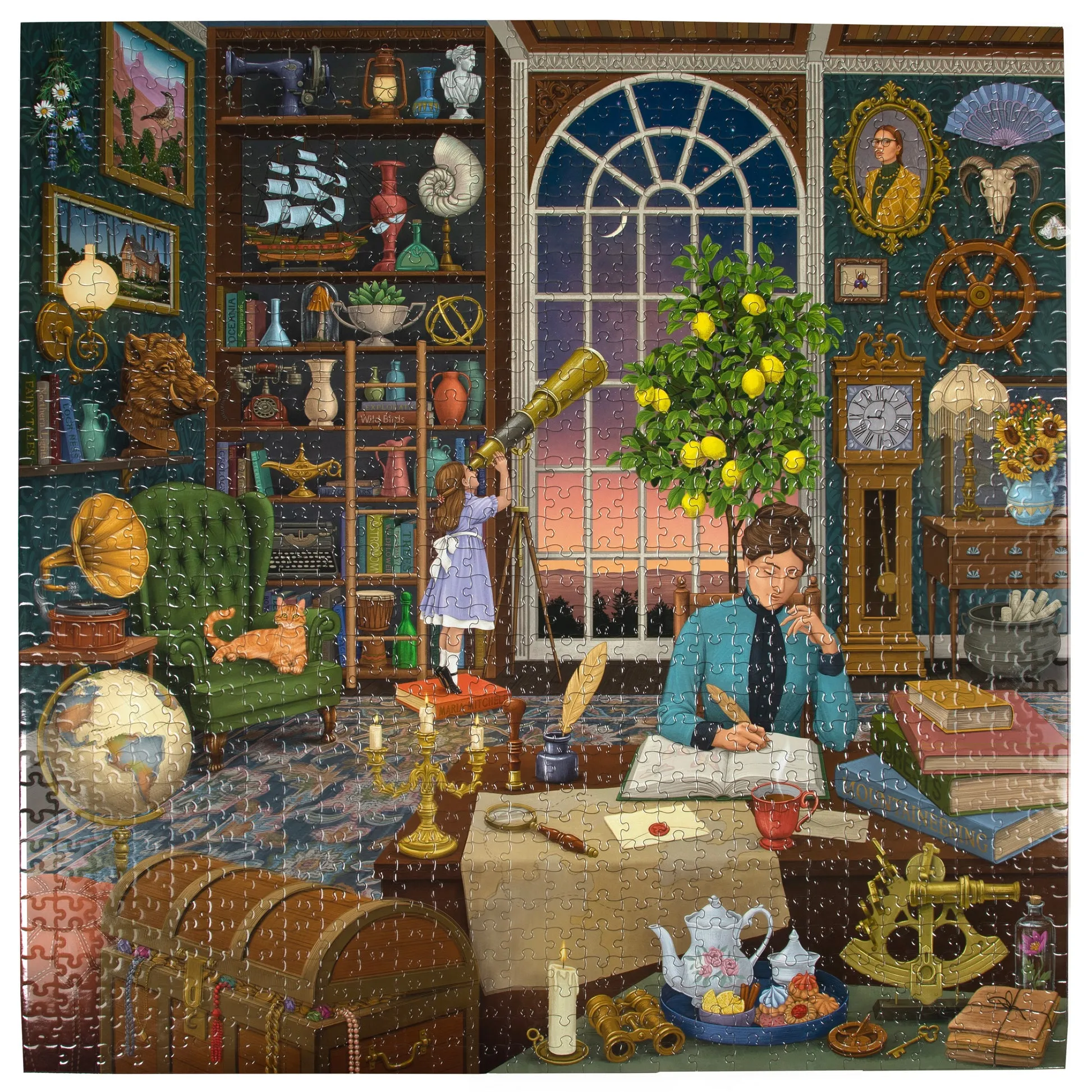 eeBoo Alchemist's Library 1000pc Square Puzzle
