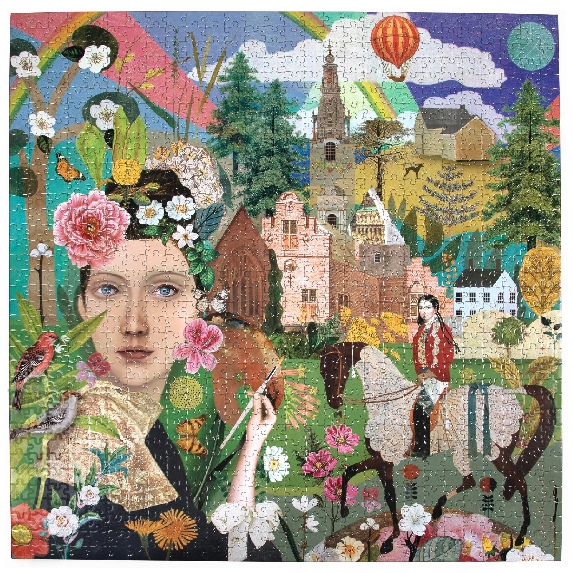 eeBoo Artist & Daughter 1000pc Square Puzzle