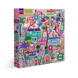 eeBoo Cats Around Town 1000 pc Square Puzzle