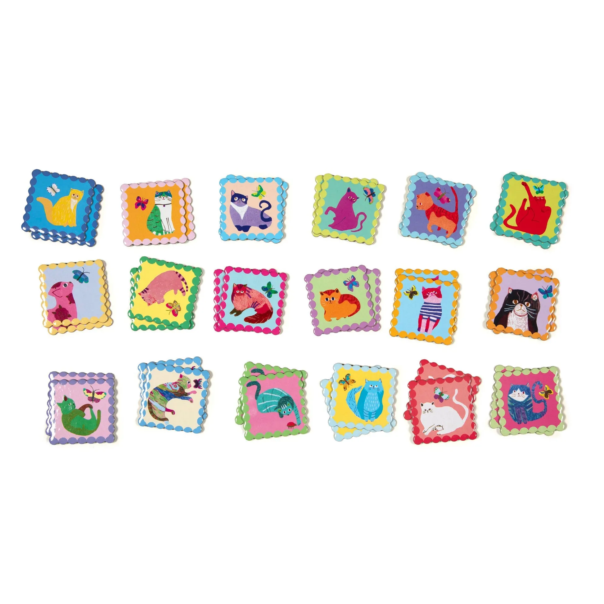 eeBoo Cats Little Square Memory Game