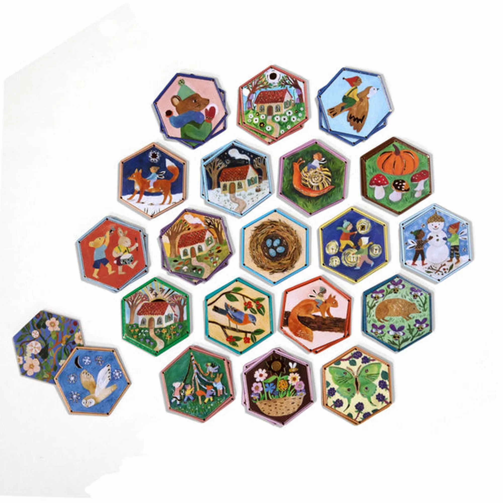 eeBoo Cottage Fairies Hex Matching Game
