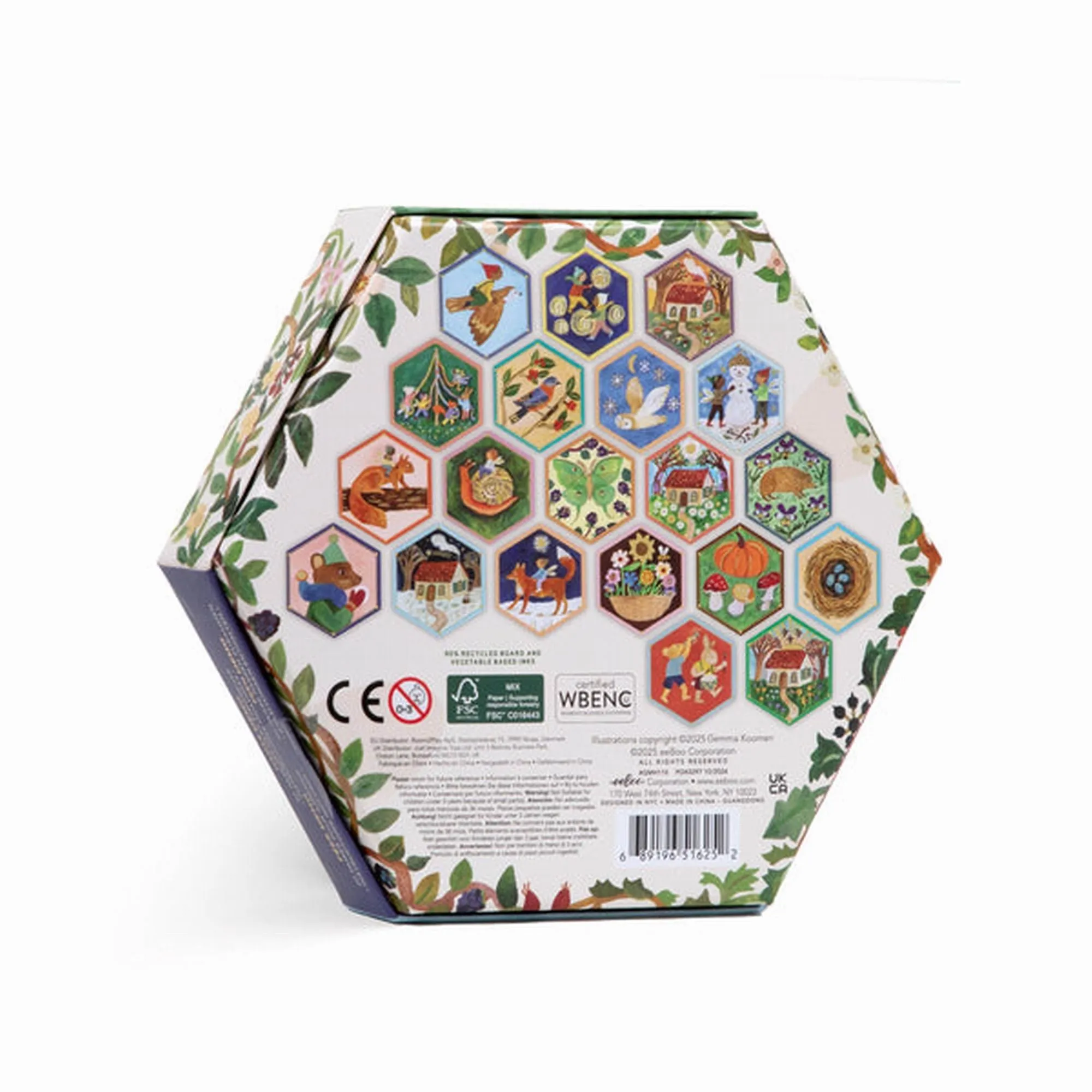 eeBoo Cottage Fairies Hex Matching Game
