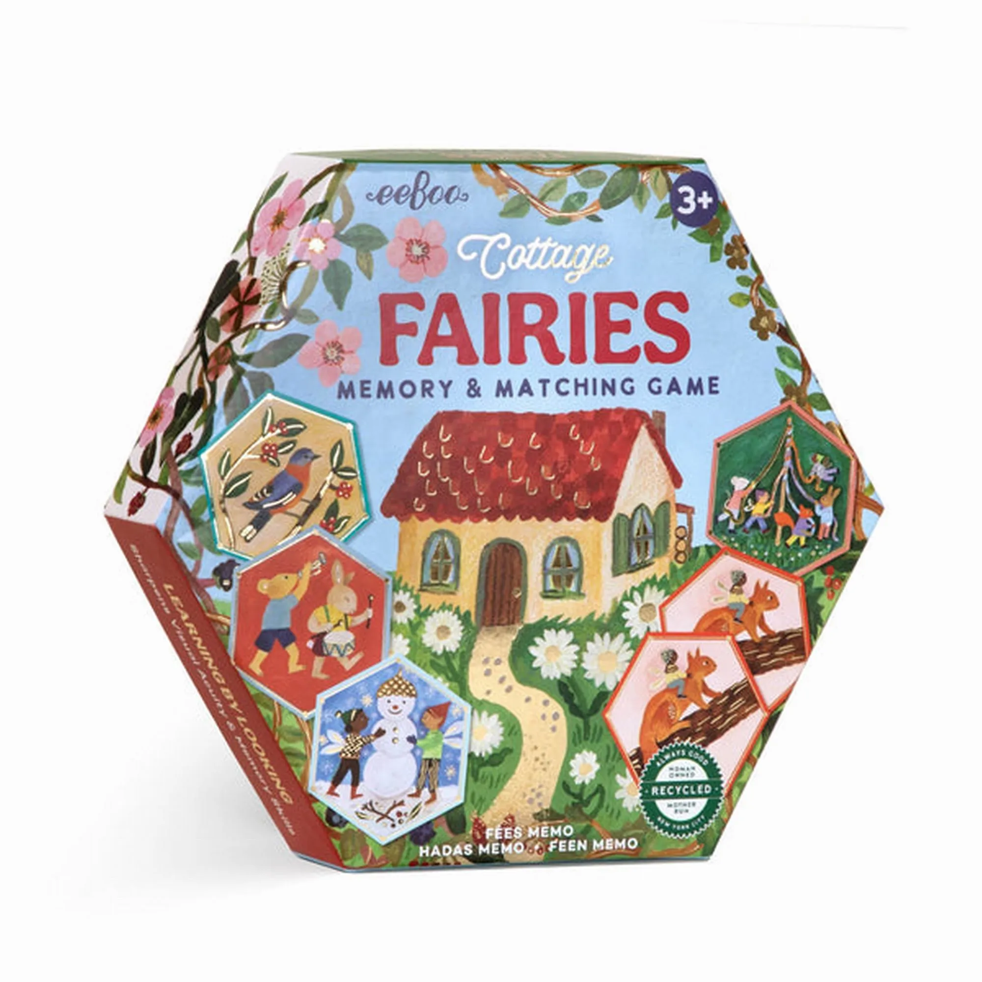eeBoo Cottage Fairies Hex Matching Game