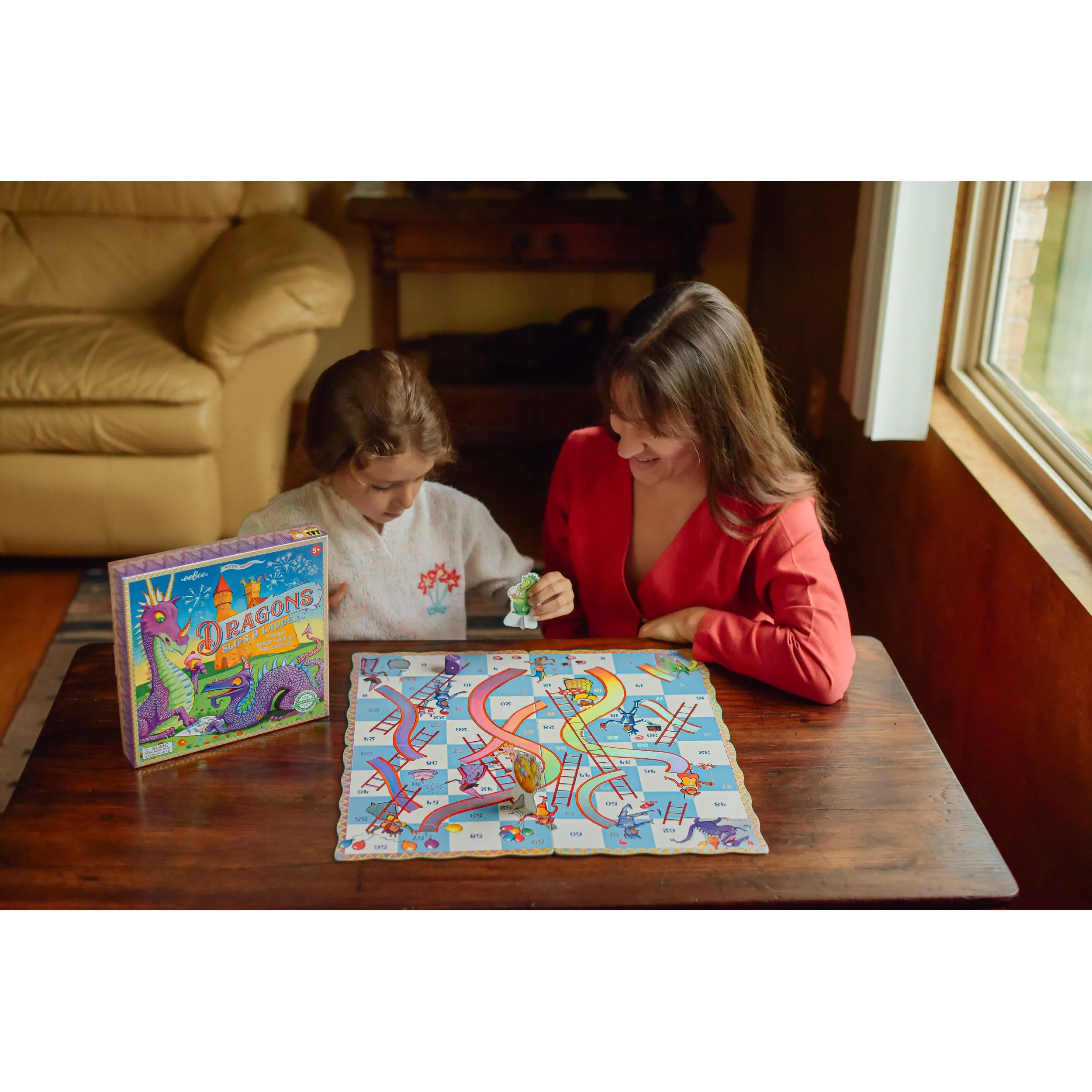 eeBoo Dragons Slips and Ladders Board Game