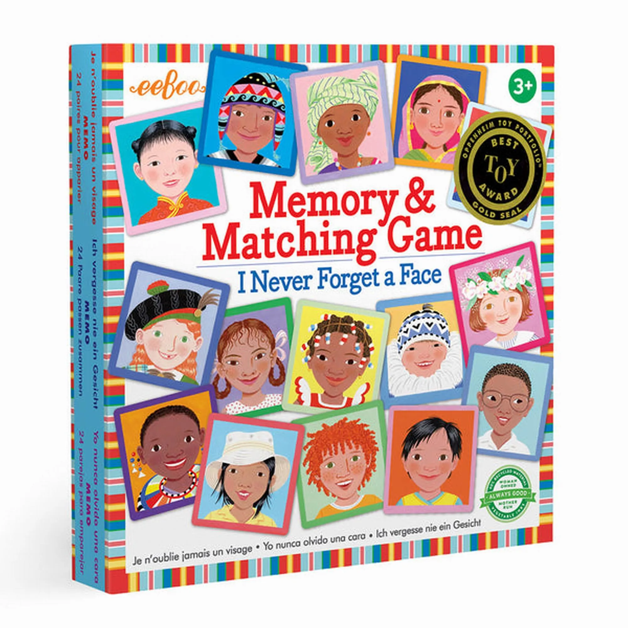 eeBoo I Never Forget a Face Matching Game – New Packaging