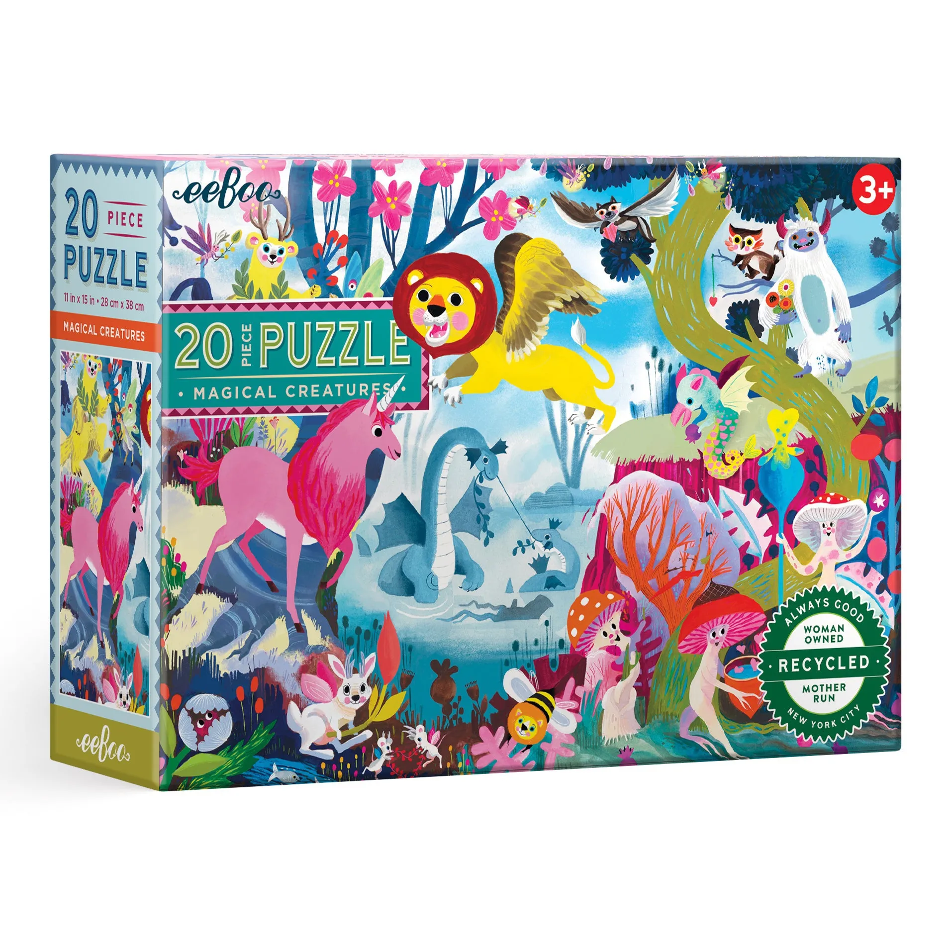 eeBoo Magical Creatures 20pc Puzzle