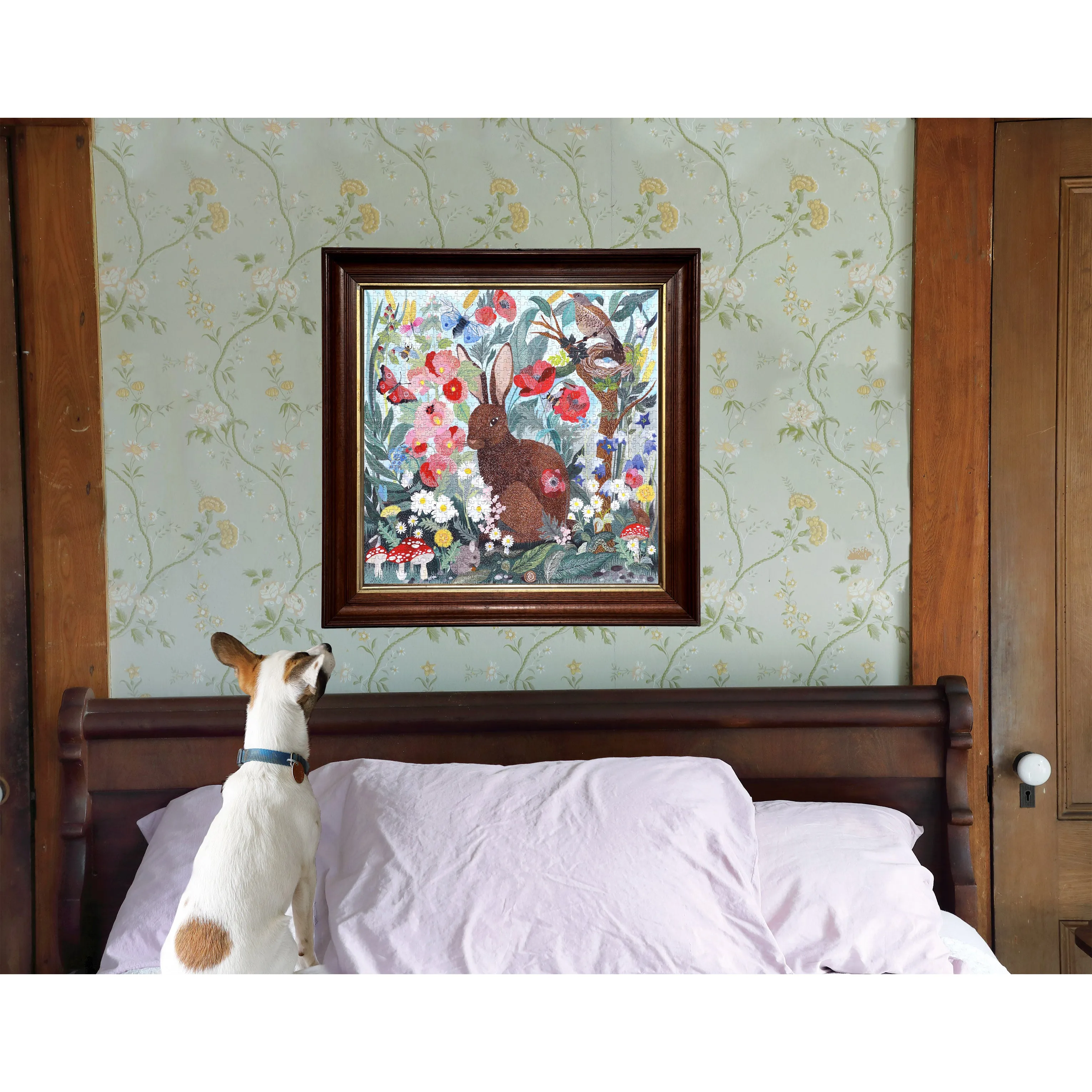 eeBoo Poppy Bunny 1000 pc Square Puzzle