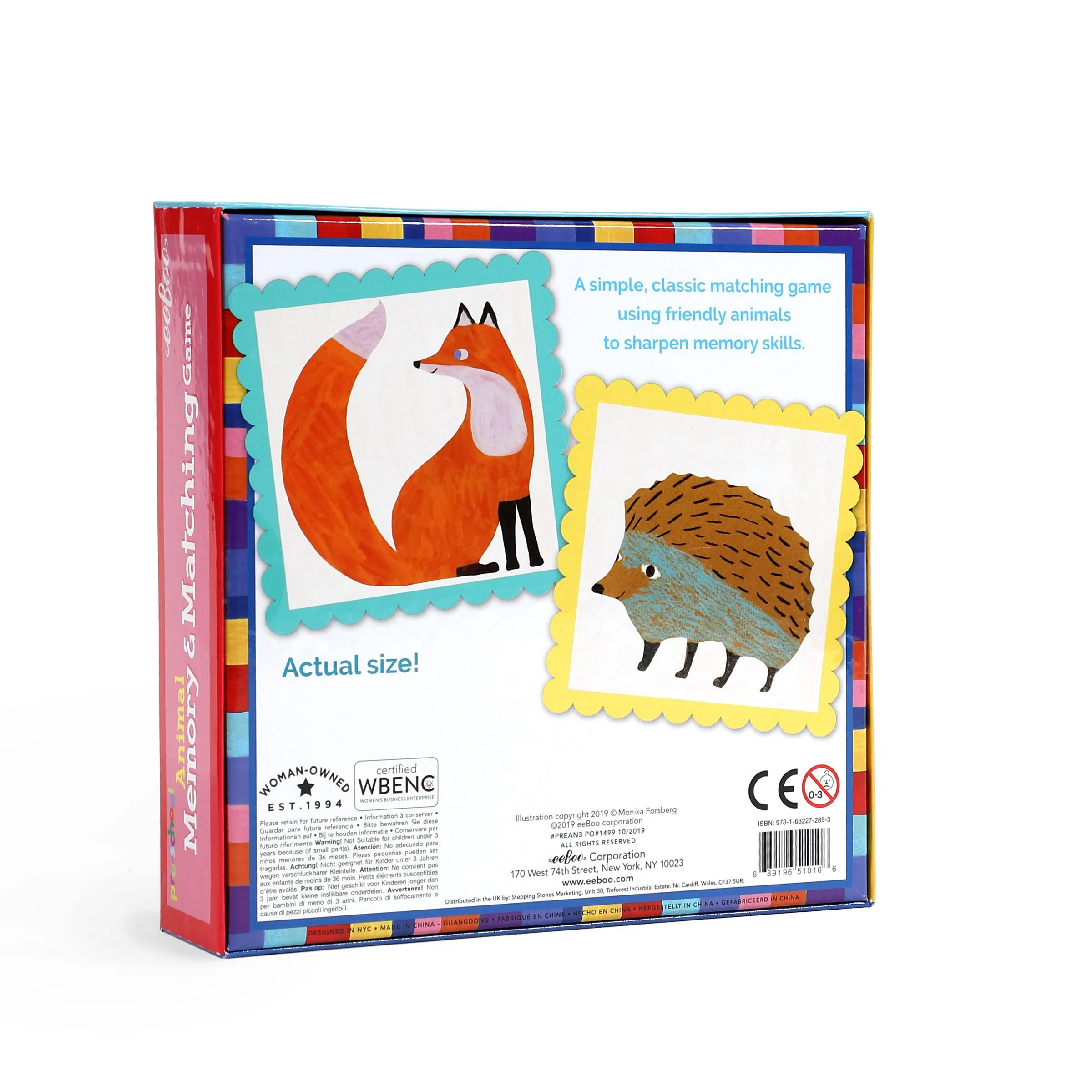 eeBoo Pre-School Animal Memory Matching Game
