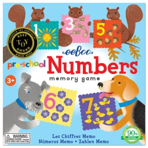 eeBoo Pre-School Numbers Memory Game