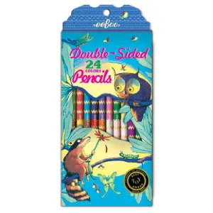 eeBoo Raccoon and Owl 12 Double Sided Pencils
