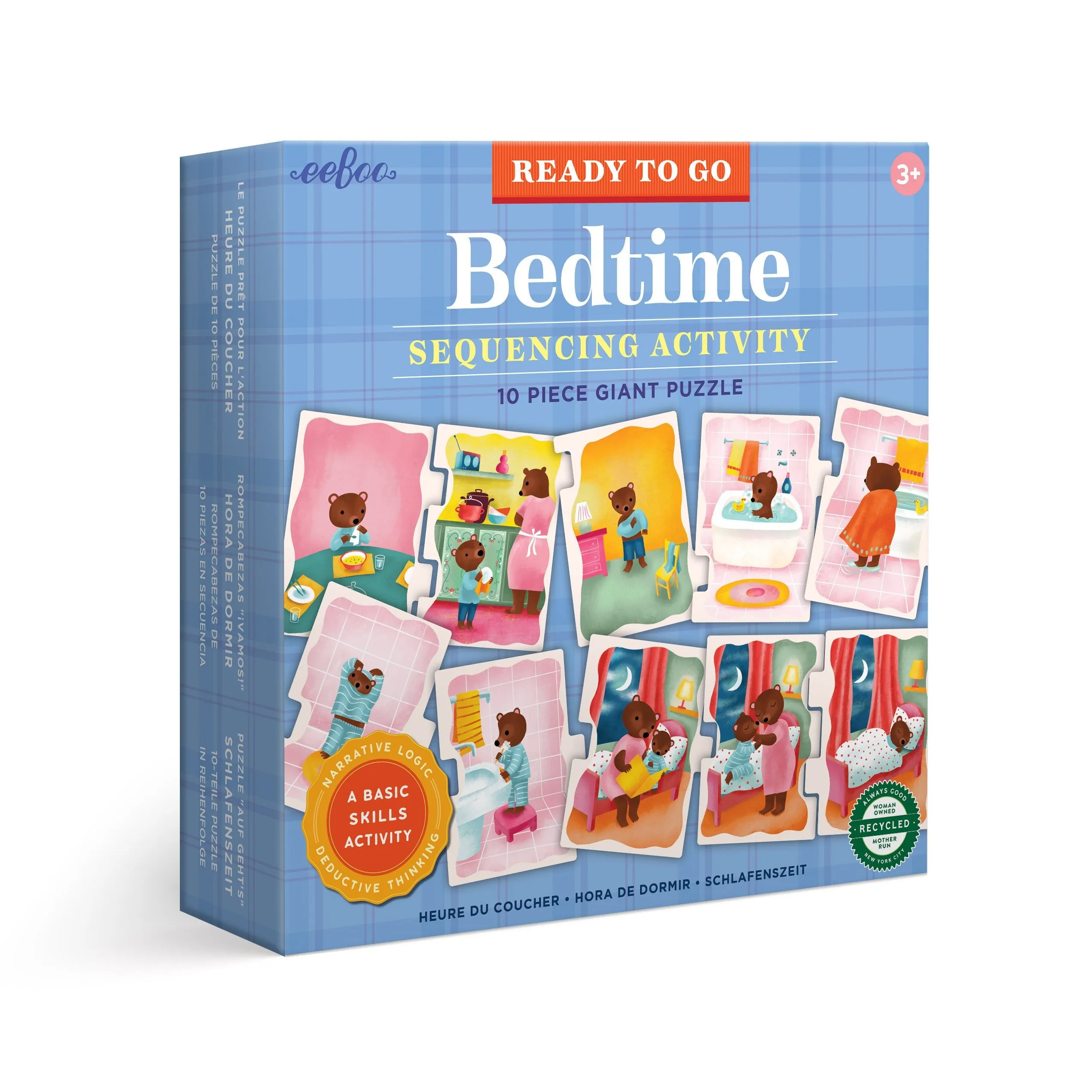 eeBoo Ready To Go Puzzle - Bedtime