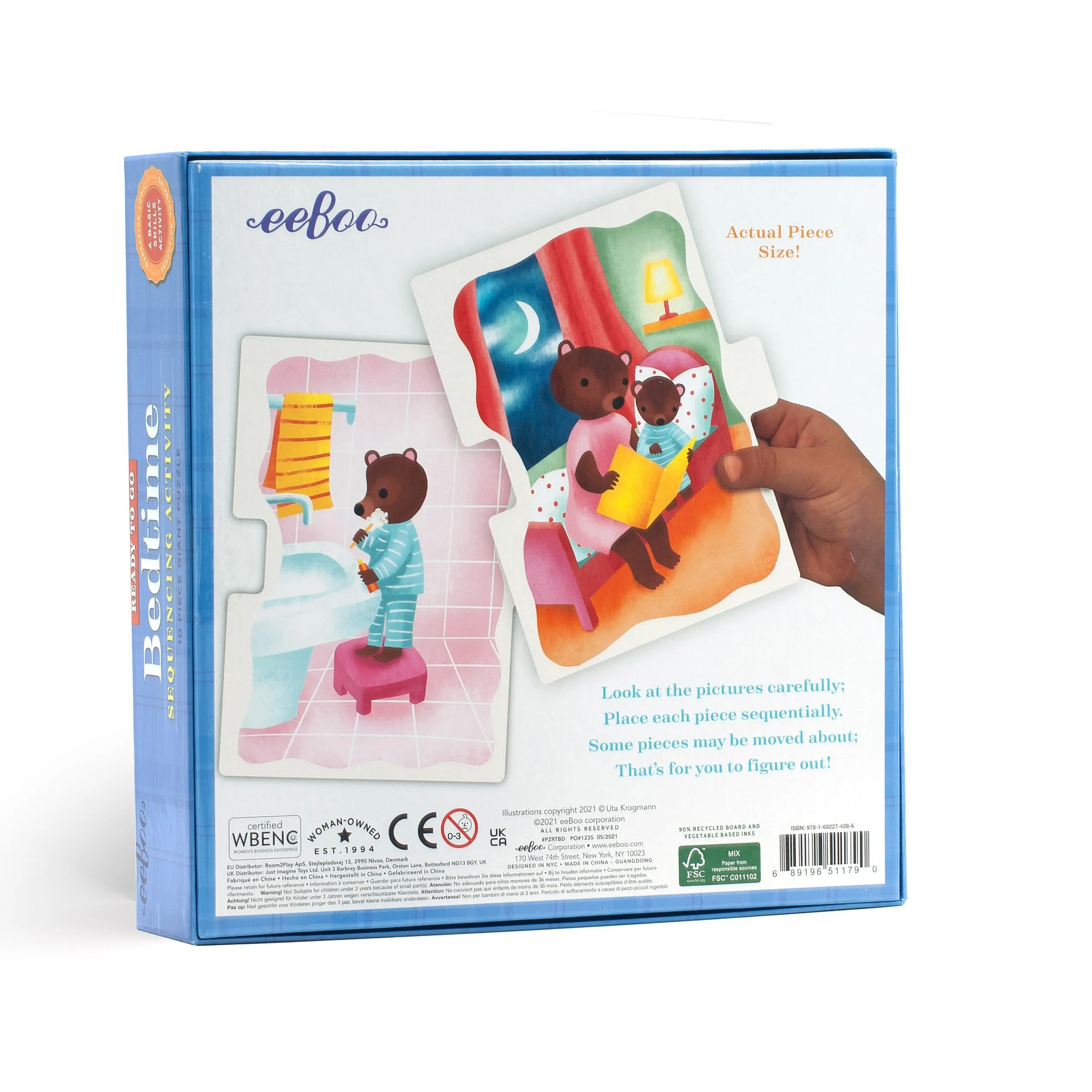 eeBoo Ready To Go Puzzle - Bedtime