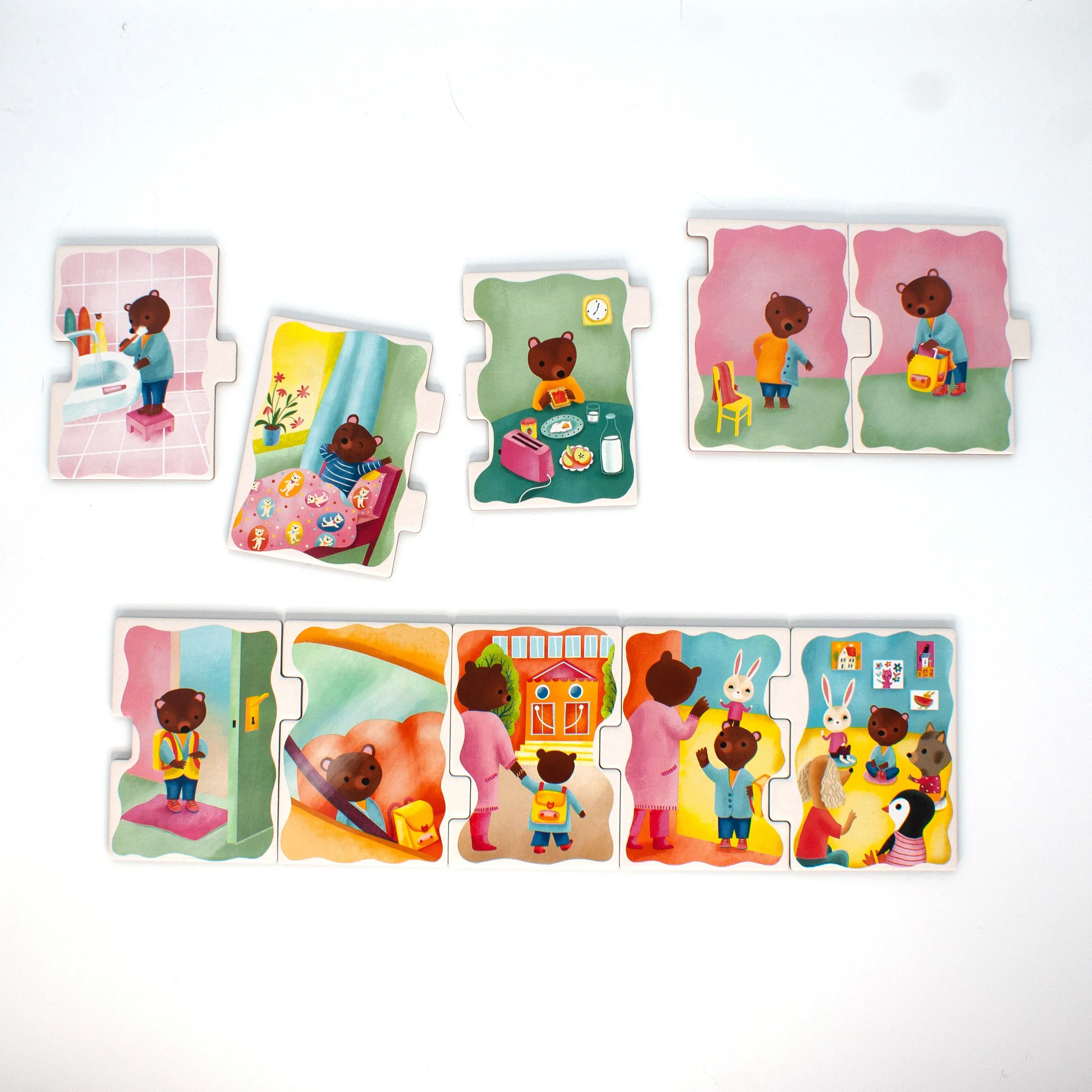 eeBoo Ready To Go Puzzle - School