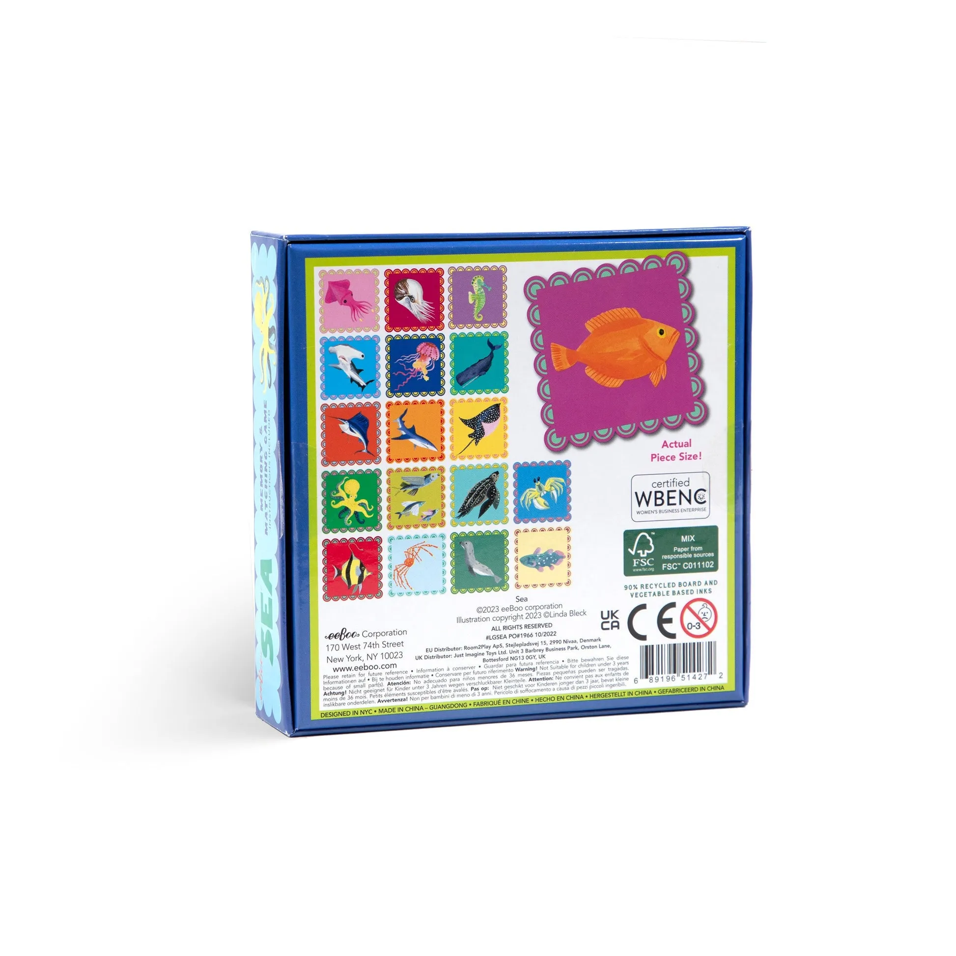 eeBoo Sea Little Square Memory Game