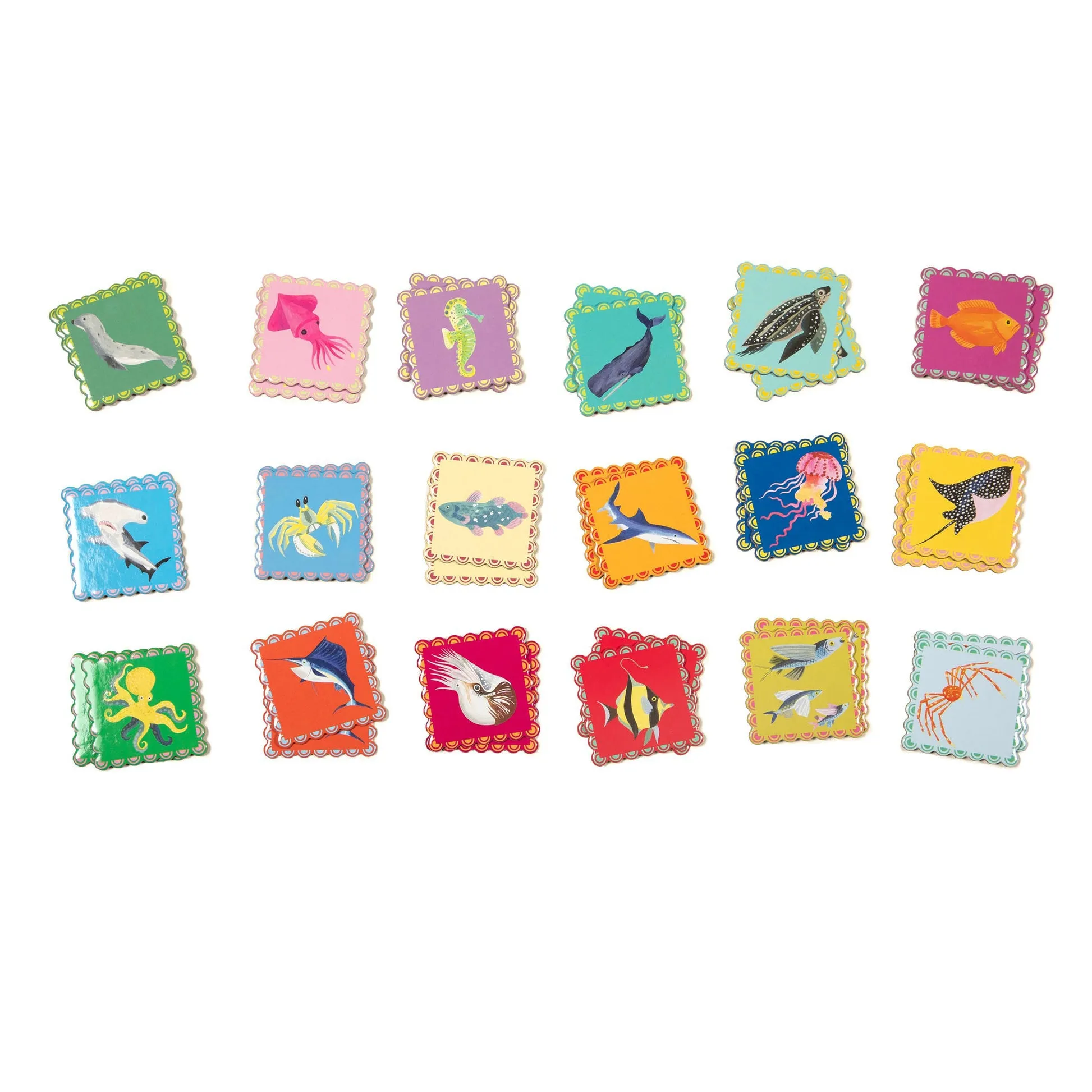 eeBoo Sea Little Square Memory Game