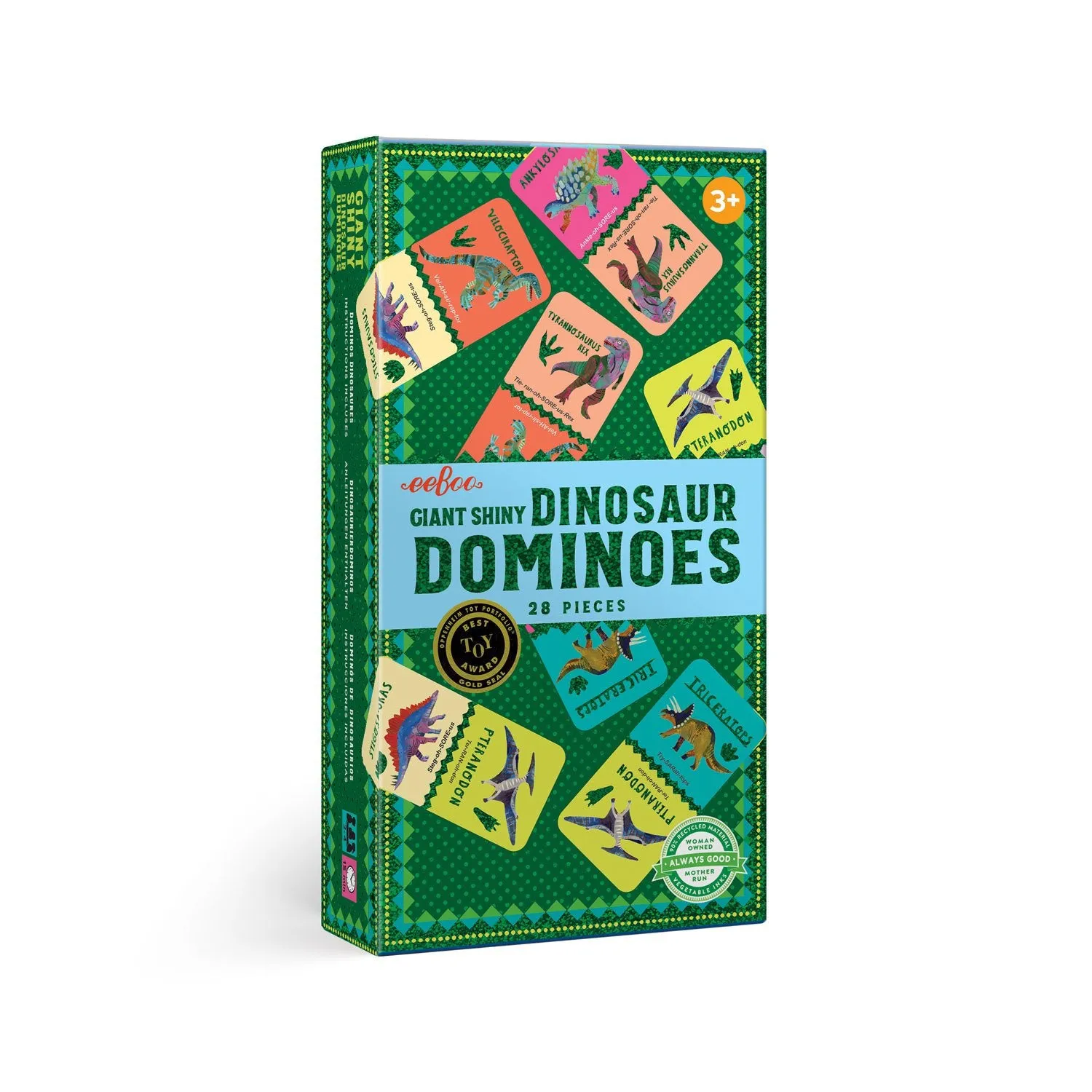 eeBoo Shiny Dinosaur Dominoes