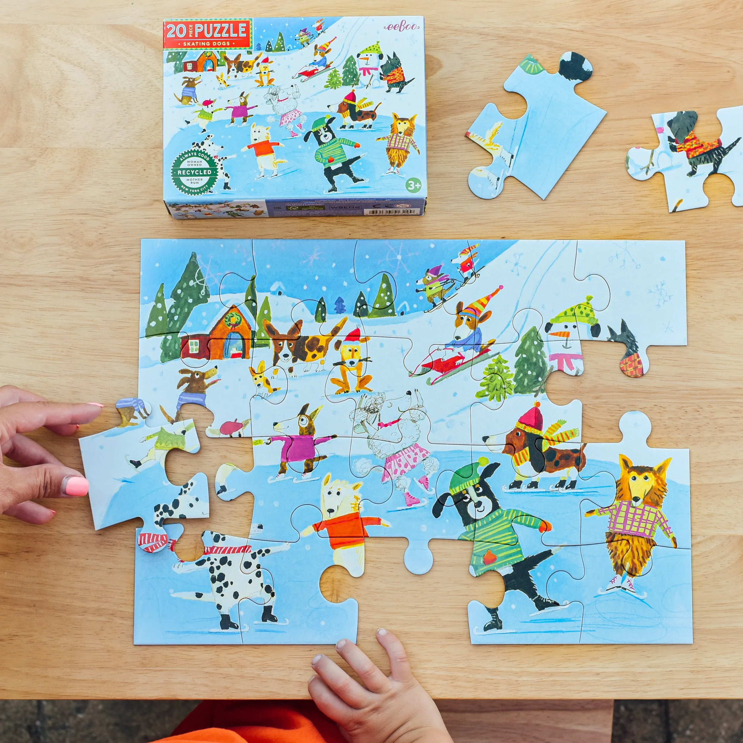 eeBoo Skating Dogs 20pc Puzzle