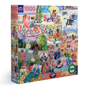 eeBoo Women Reading 1000pc Square Puzzle