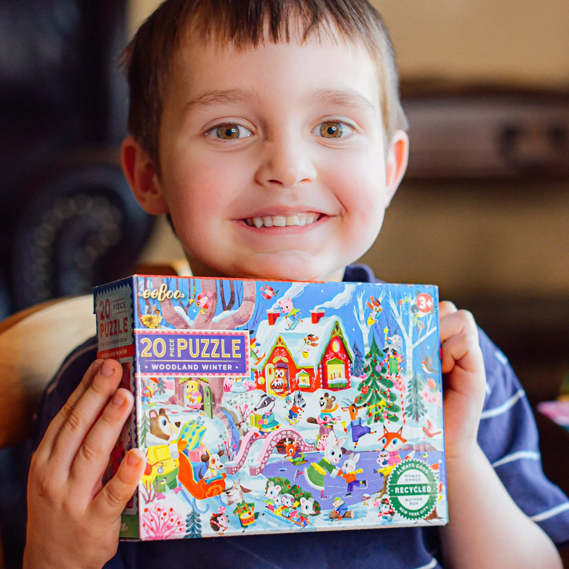 eeBoo Woodland Winter 20pc Puzzle