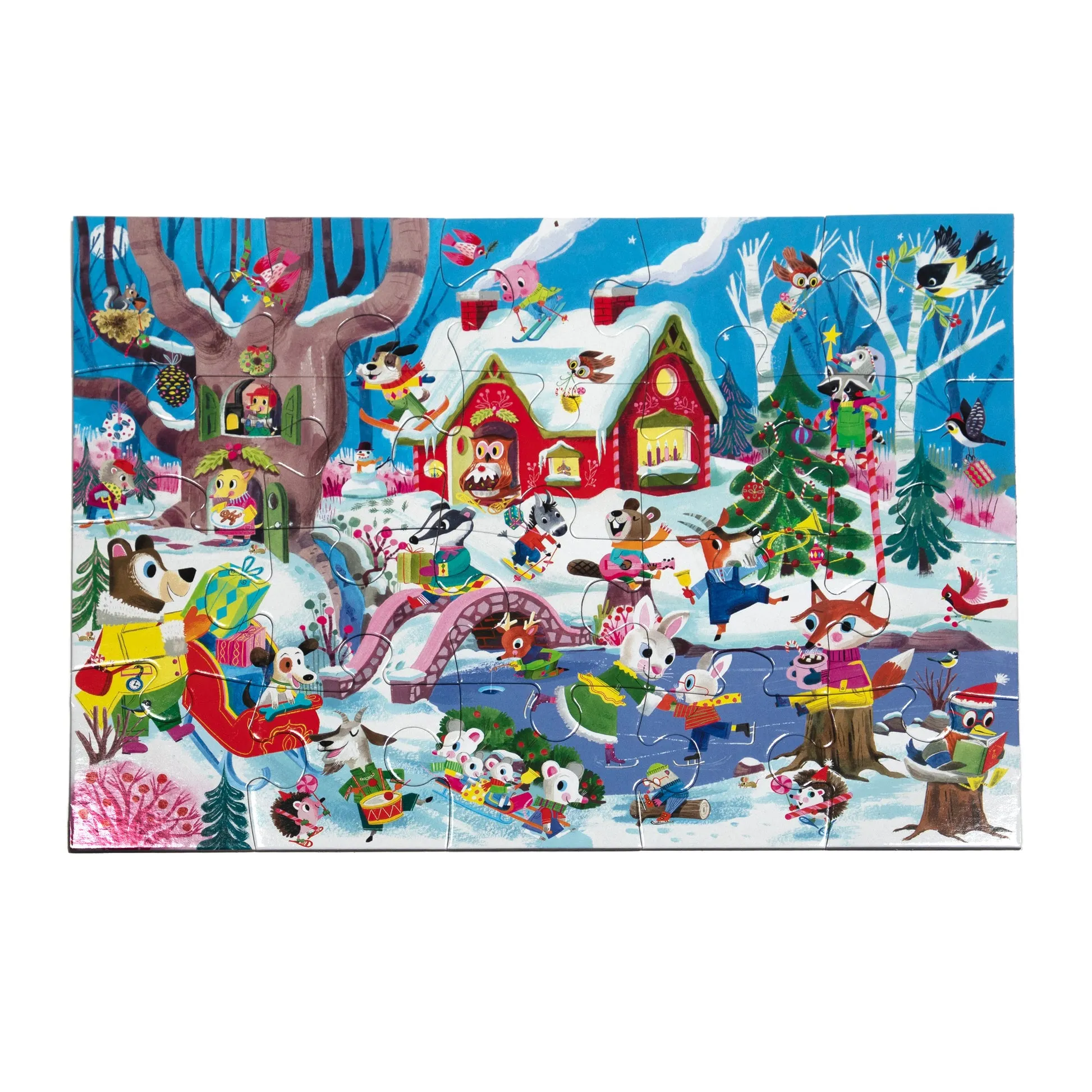 eeBoo Woodland Winter 20pc Puzzle