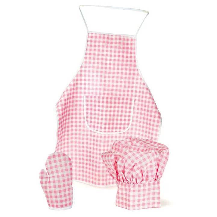 Egmont Toys Apron, Glove & Hat Pink Vichy