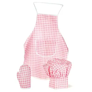 Egmont Toys Apron, Glove & Hat Pink Vichy