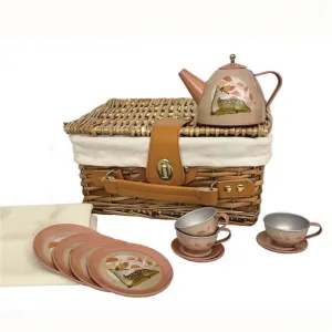 Egmont Toys Tin Tea Set Fawn In A Wicker