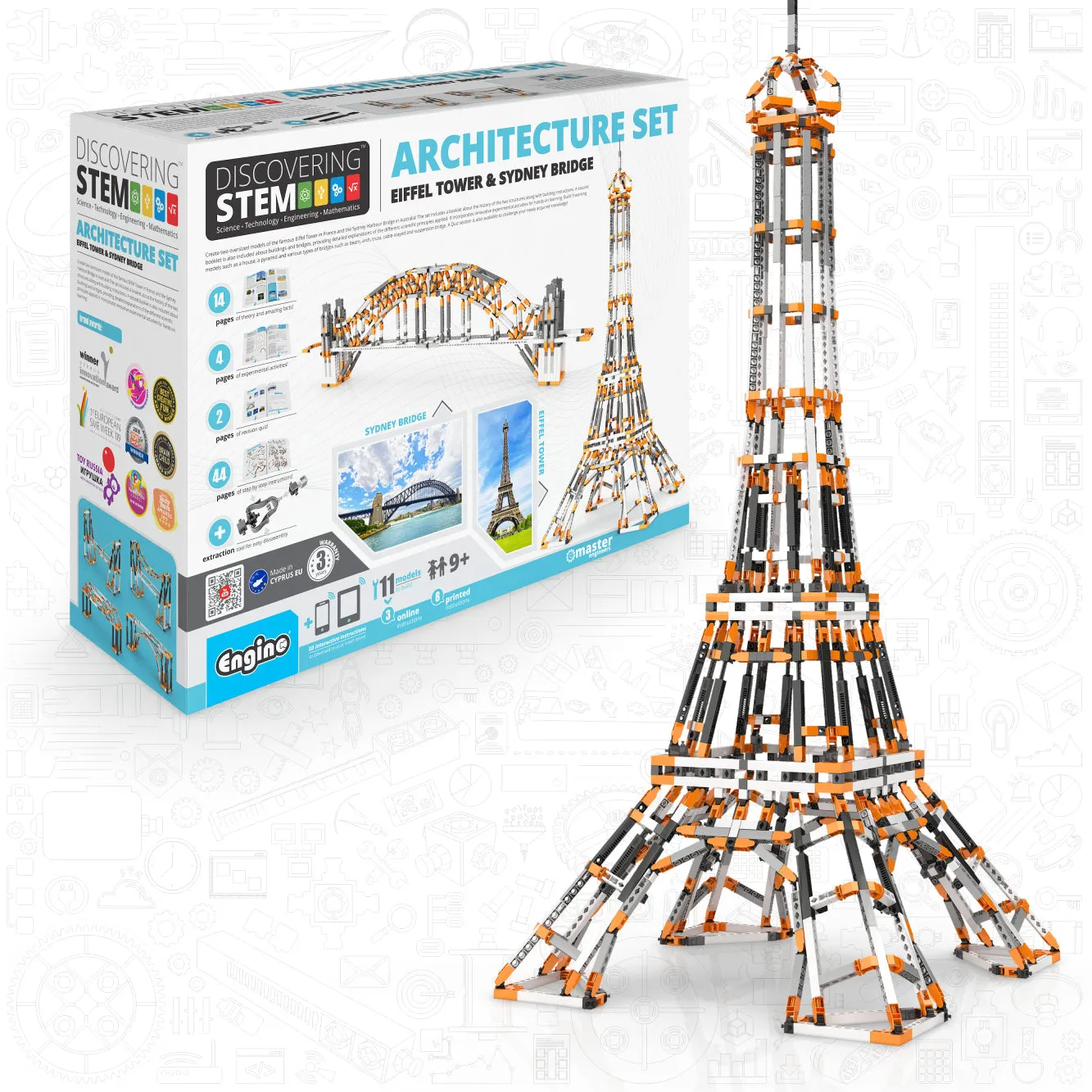 Engino Stem Architecture Set: Eiffel Tower and Sydney Bridge