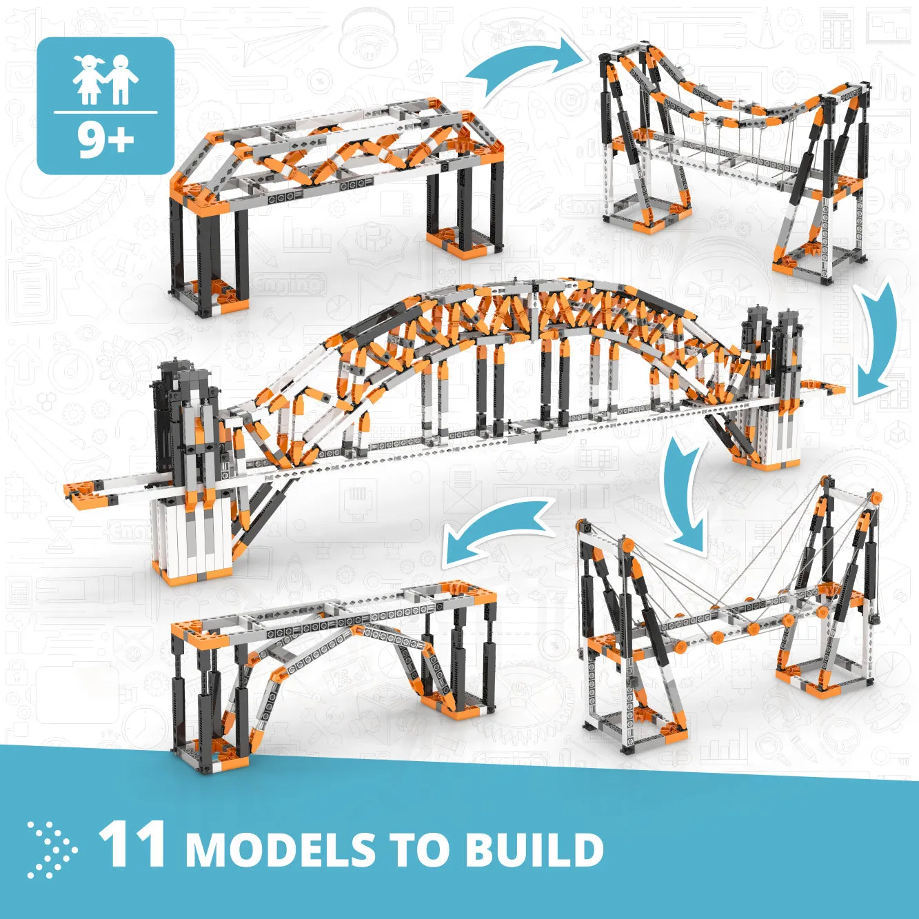 Engino Stem Architecture Set: Eiffel Tower and Sydney Bridge