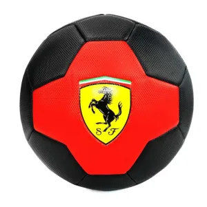 FERRARI MACHINE SEWING SOCCER BALL RED-BLACK Size 5 By Mesuca