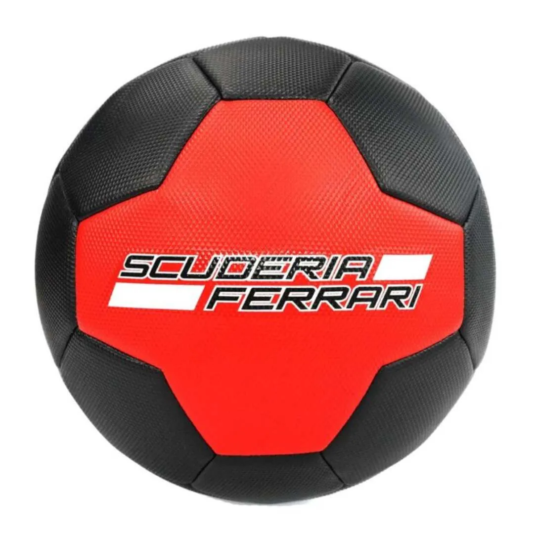 FERRARI MACHINE SEWING SOCCER BALL RED-BLACK Size 5 By Mesuca