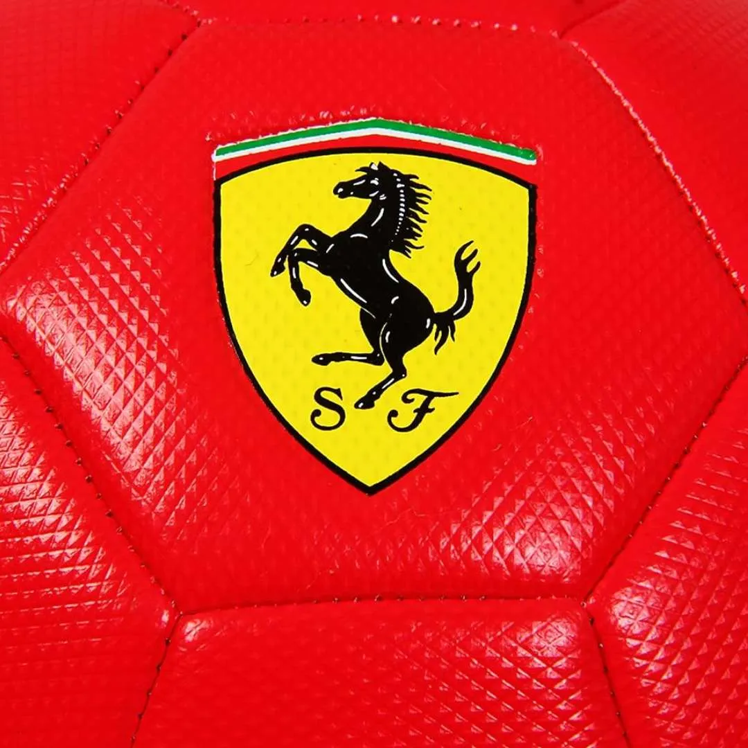 FERRARI MACHINE SEWING SOCCER BALL RED SIZE 5 BY MESUCA