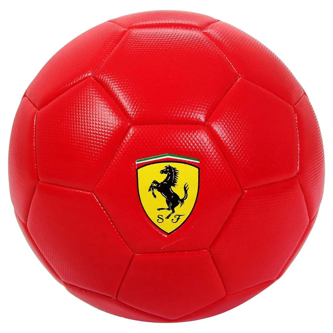 FERRARI MACHINE SEWING SOCCER BALL RED SIZE 5 BY MESUCA