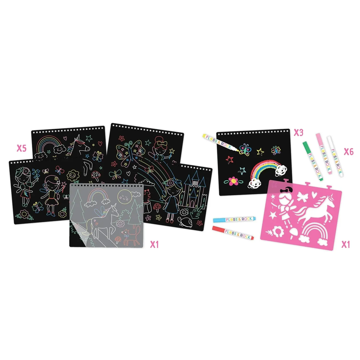 Floss & Rock Chalk Board Sketchbook - Rainbow Fairy