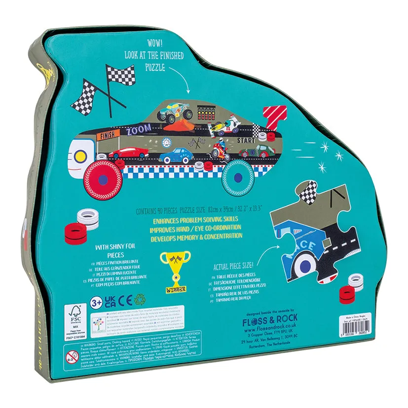 Floss & Rock Jigsaw 40pc Cars