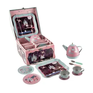 Floss & Rock Little Crevette Musical Tin Tea Set 11 Piece - Enchanted