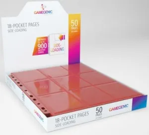 Gamegenic Sideloading 18 Pocket Pages Display Red