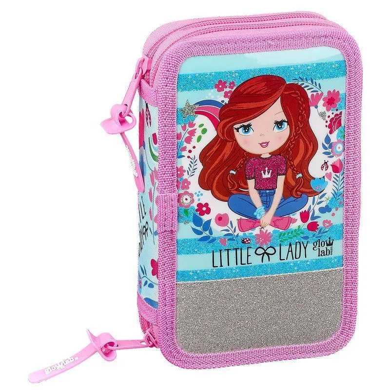 Glowlab Little Lady Double Pencil Case Set 28pce