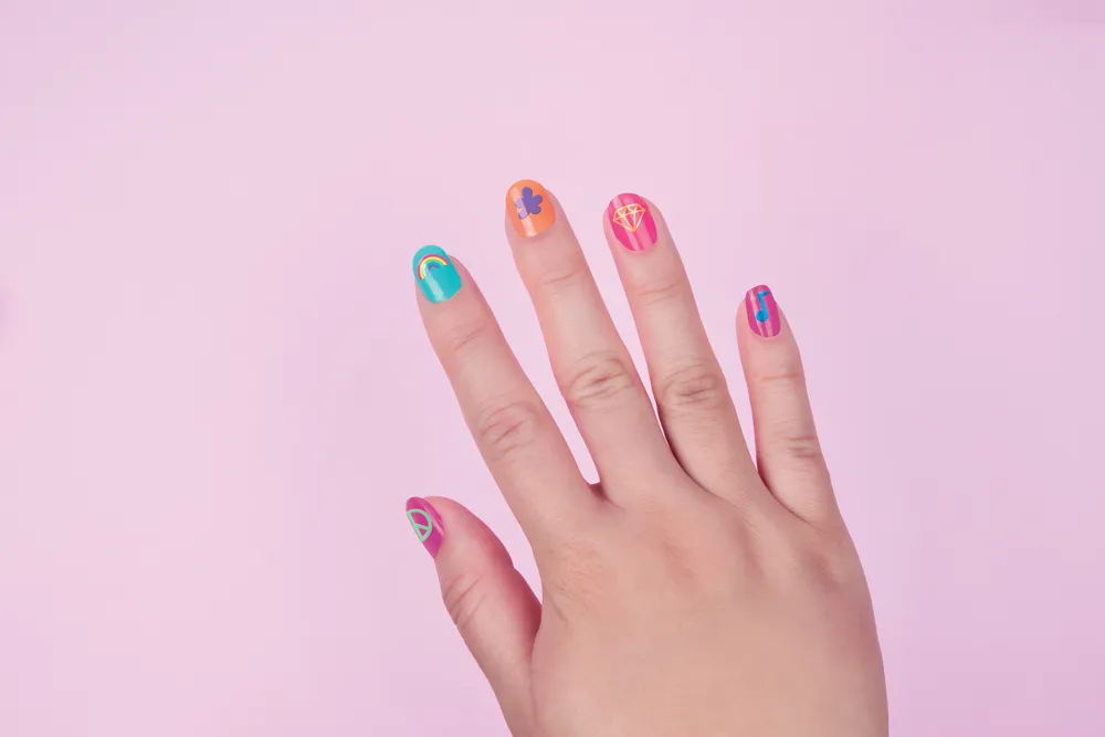 Graffiti Nail Polish And Nail Sticker Set