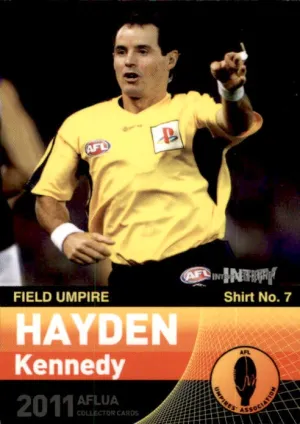 Hayden Kennedy, RC, Field Umpire, 2011 AFLUA Umpire