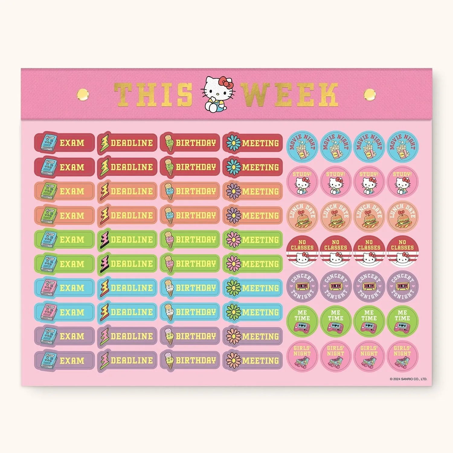 Hello Kitty x Studio Oh! College Letters Weekly Desk Pad SANRIO