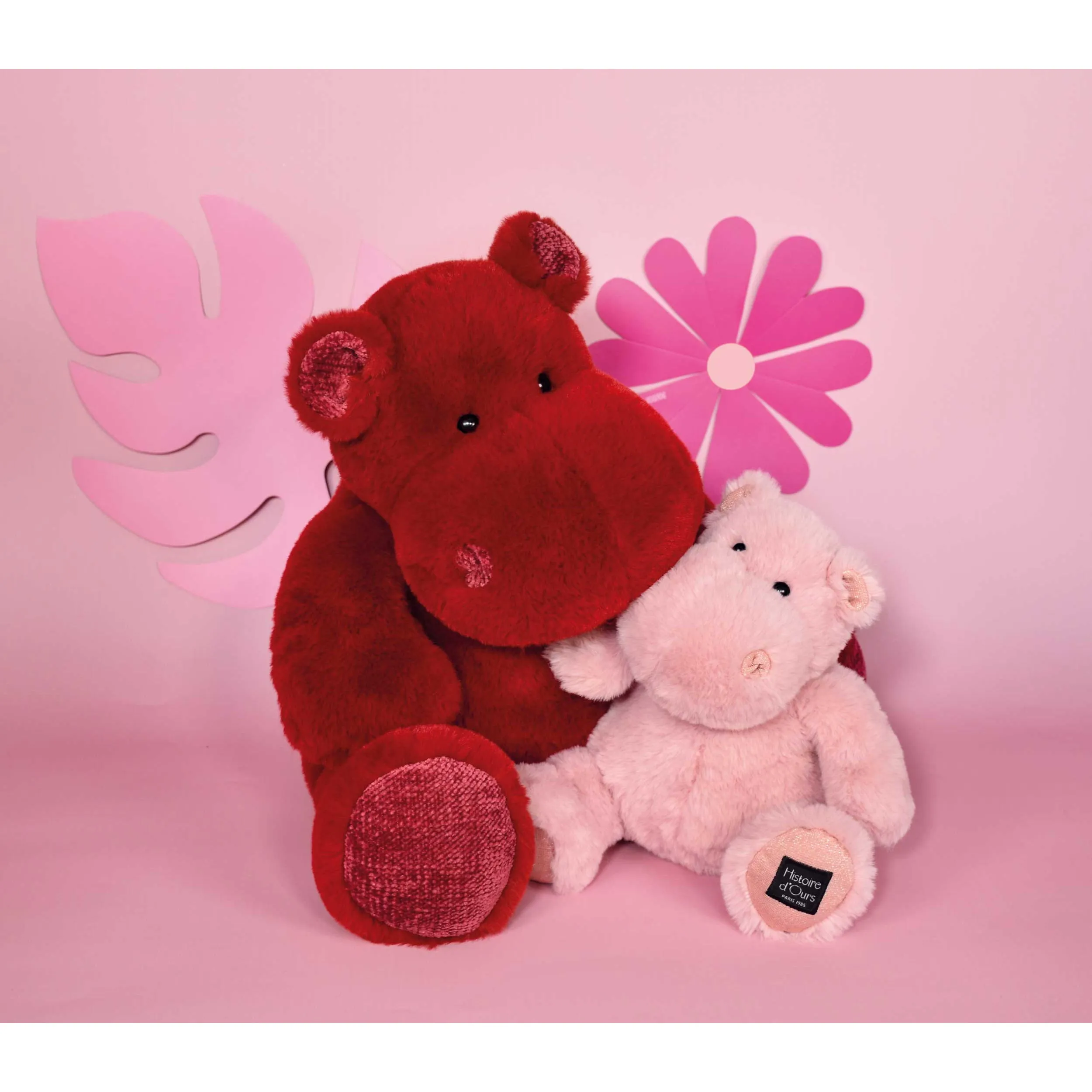 Histoire d'Ours Hippo Raspeberry Pink 40cm
