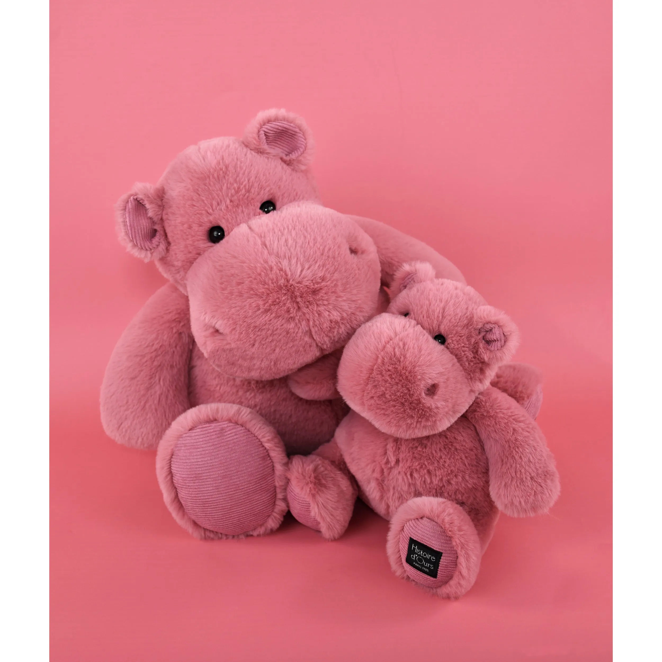 Histoire d'Ours Hippo Raspeberry Pink 40cm
