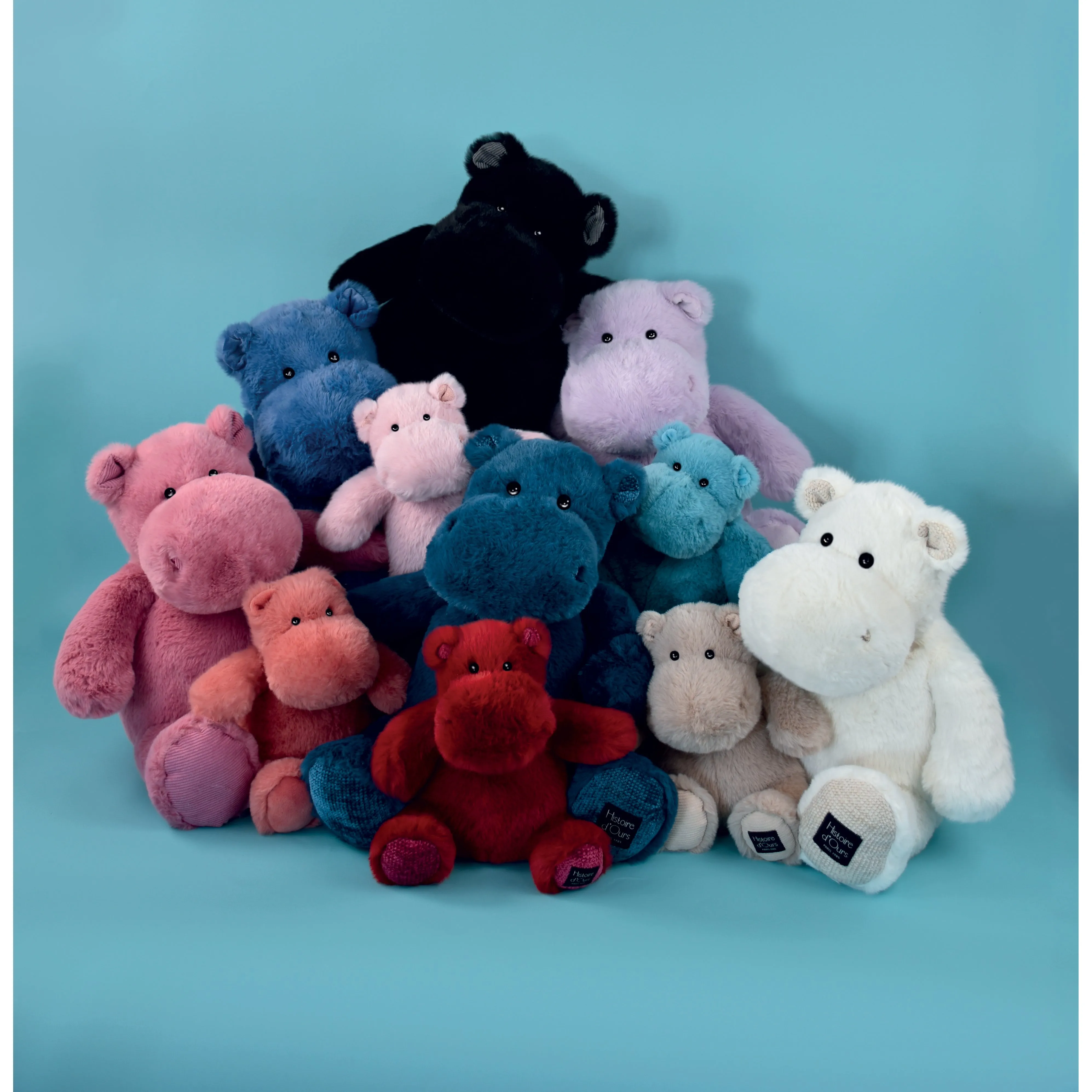 Histoire d'Ours Hippo Raspeberry Pink 40cm