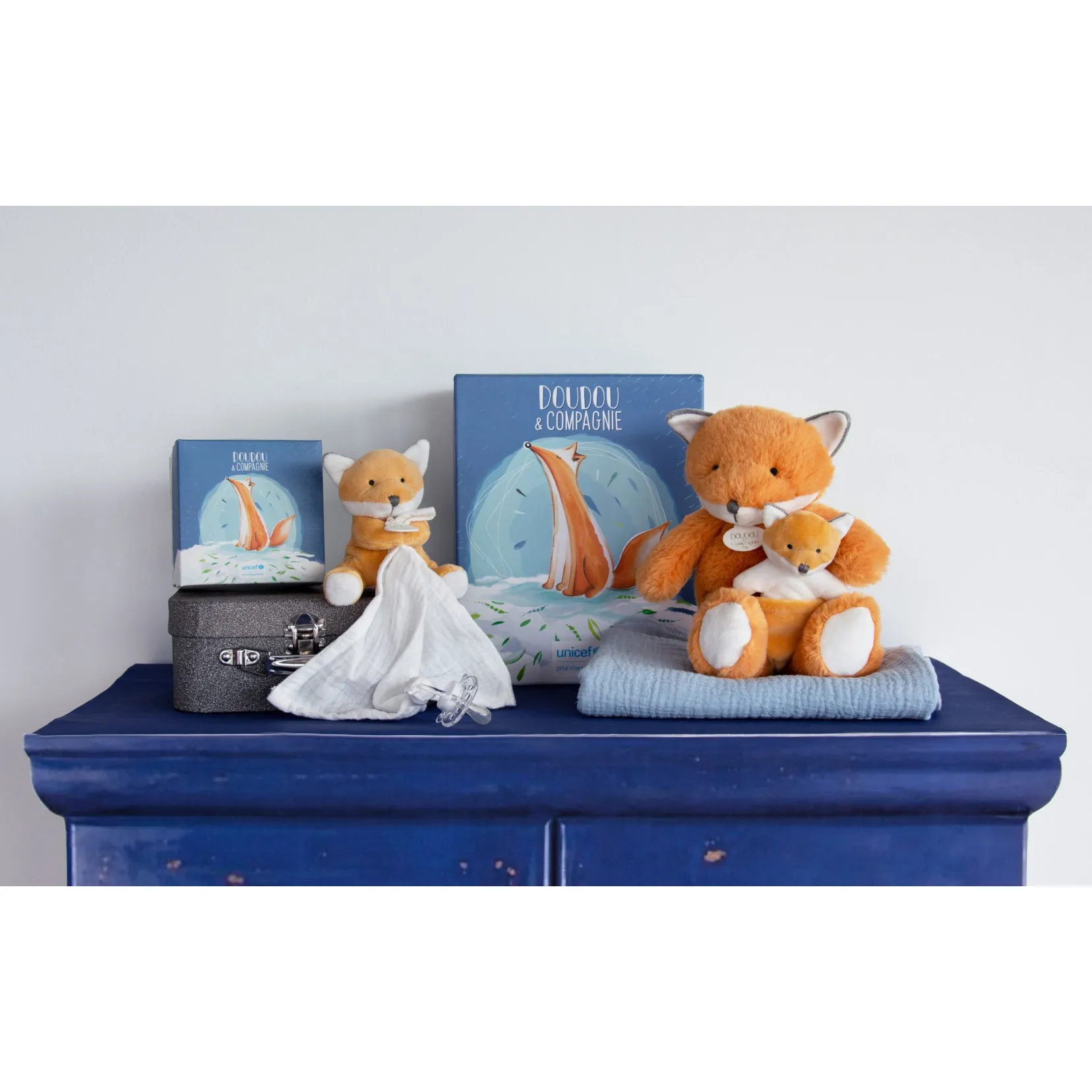 Histoire d'Ours Unicef Doll with Doudou Pacifier  Fox