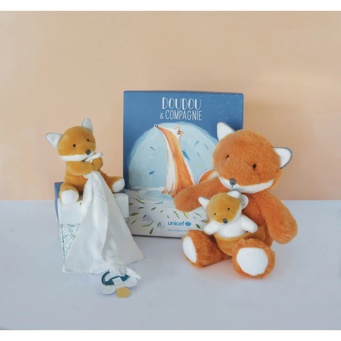Histoire d'Ours Unicef Doll with Doudou Pacifier  Fox