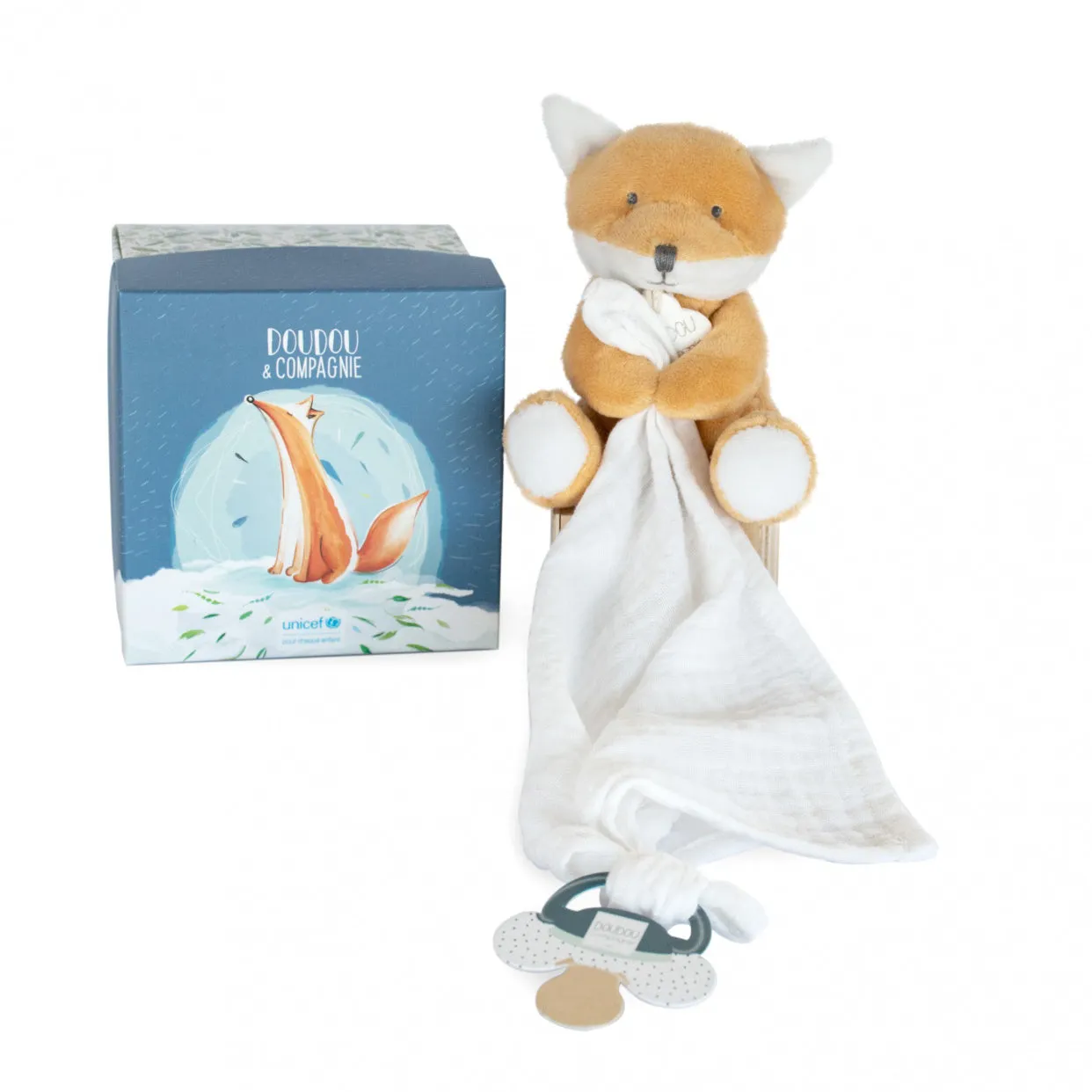 Histoire d'Ours Unicef Doll with Doudou Pacifier  Fox