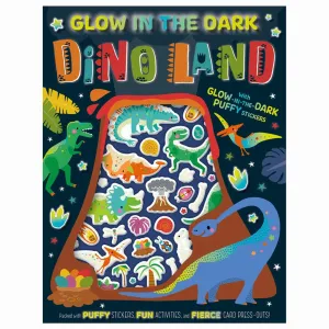 House of Marbles Glow in the Dark Dino Land Stickers Activity Book