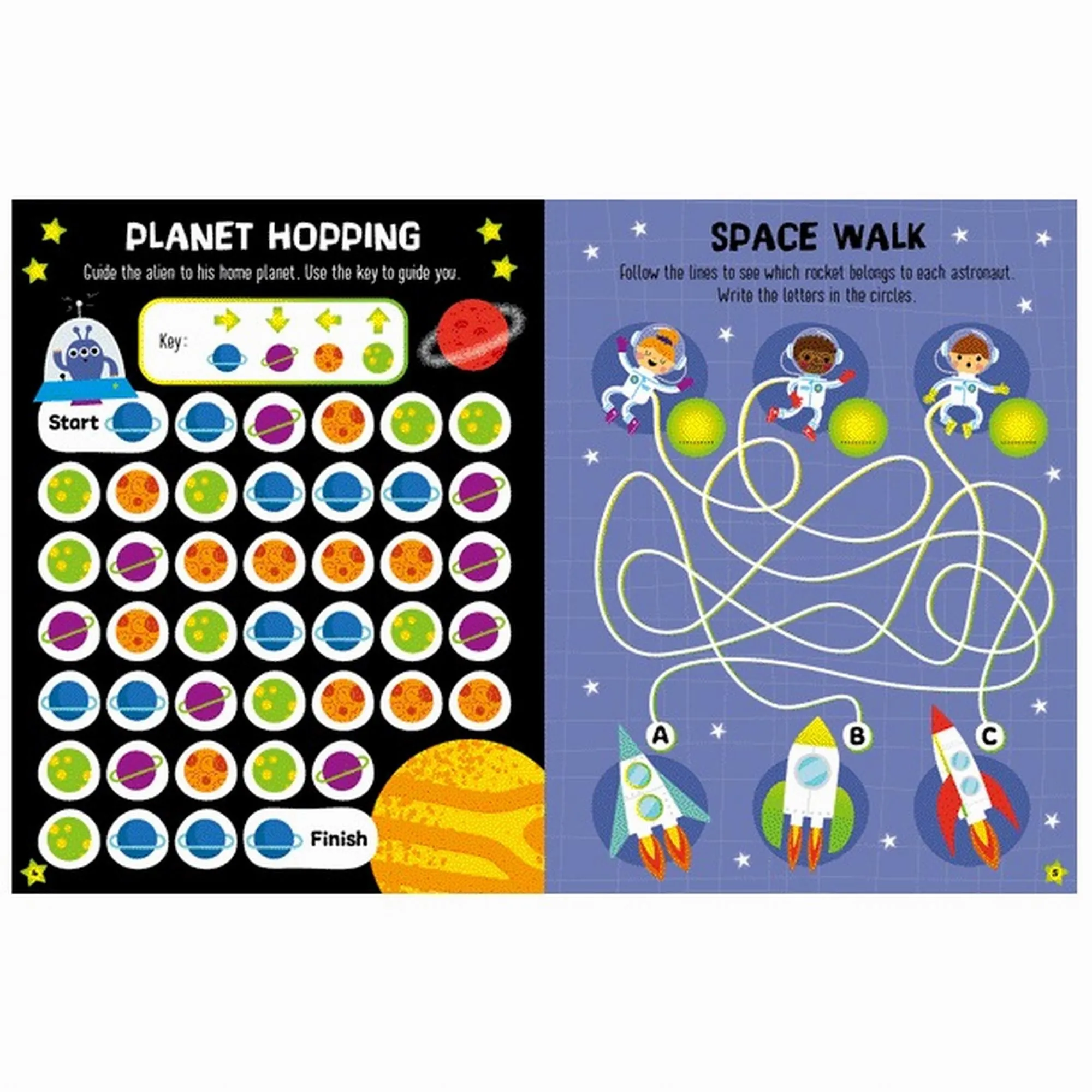 House of Marbles Glow in the Dark Space Sticker Activity Book