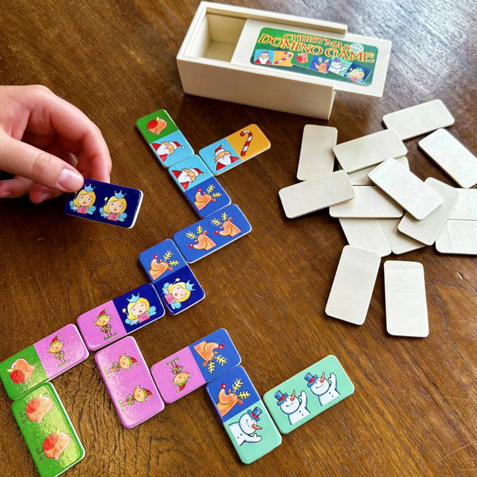 House of Marbles Wooden Christmas Dominoes